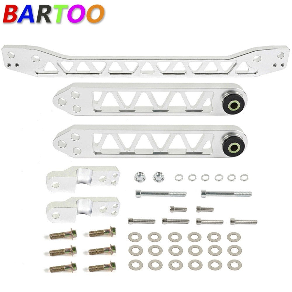 for Honda for Civic 01-05 DX ES LX EX Silver Rear Lower Control Arms Subframe Brace Q