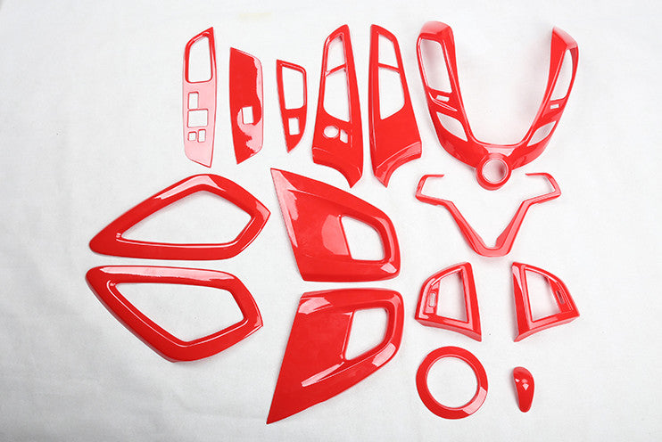 For 12-2016 for Hyundai for Veloster RED Interior Accessories Whole Kit Covers Trim15 B n