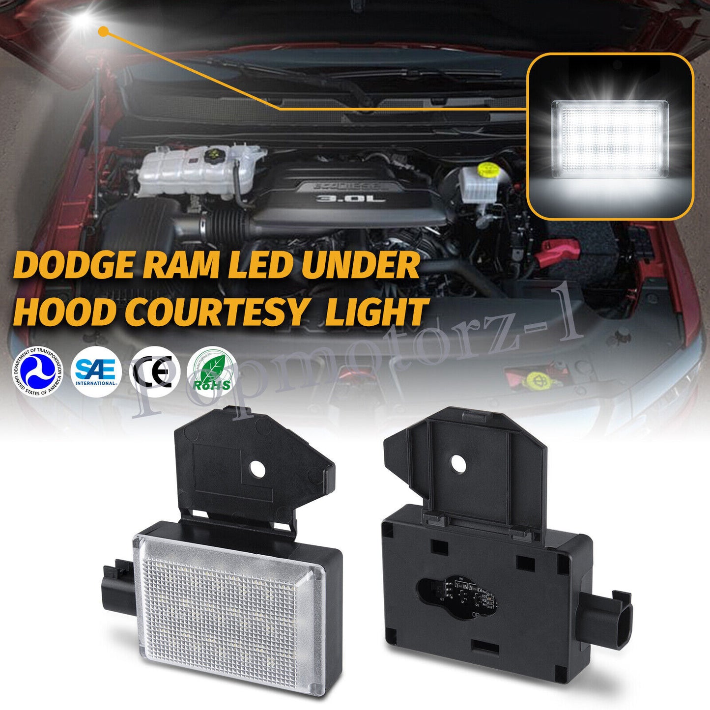 LED bottom courtesy light suitable for Jeep Grand Cherokee 98-01 for Wrangler 98-07- v