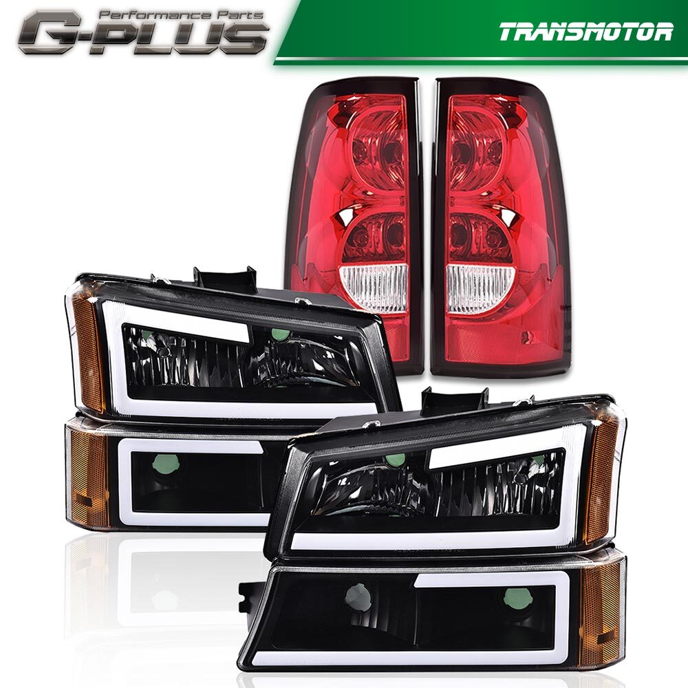 LED DRL amber corner headlights + red taillights suitable for 03-07 for Chevrolet Silverado