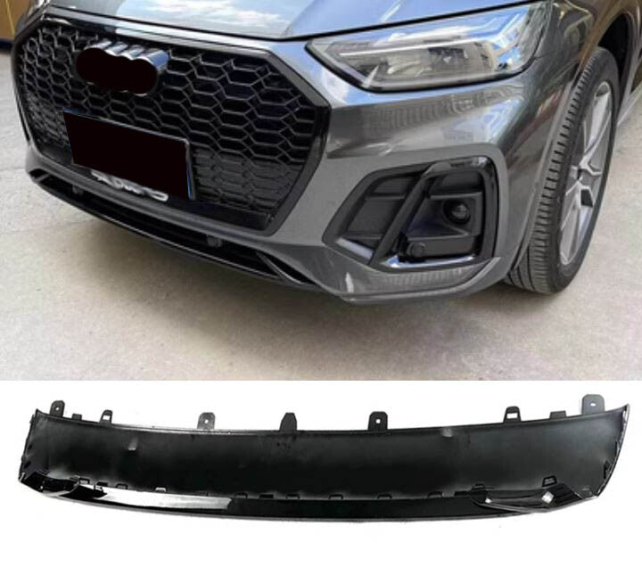 1PCS Front Bumper Lip Lower Painted Black for Audi Q5 RS SQ5 2021 2022 2023 n