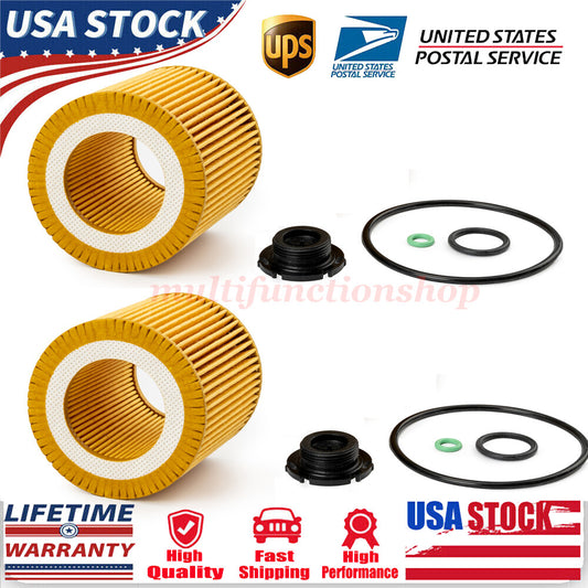 2-piece oil filter suitable for BMW 328i 335i 335xi 528i 535i 740i Z4 X3 X5 X6 11427566327 Q