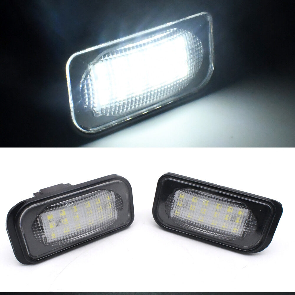 Suitable for 2001-2007 C-Class 4D license plate white 18 SMD LED lights. n