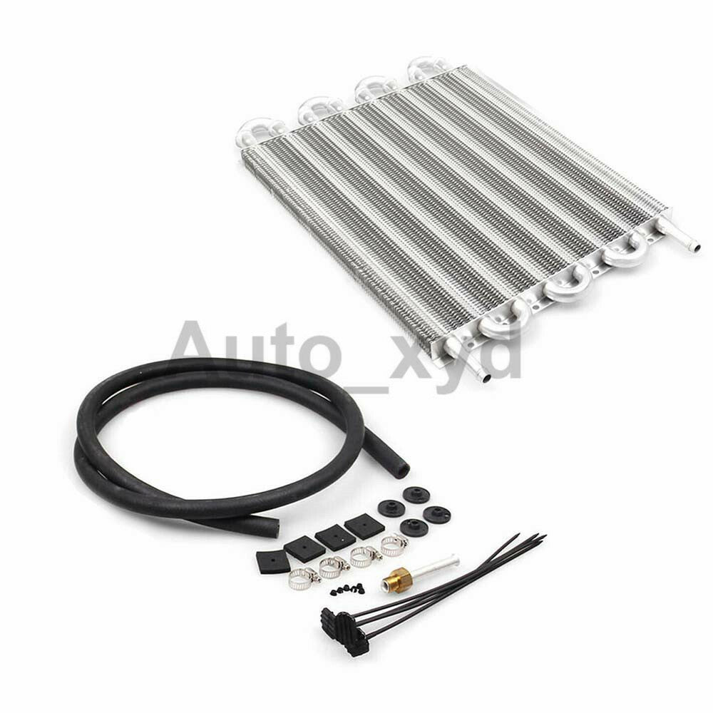 8 Row Transmission Oil Cooler Kit Aluminum Car Radiator Universal Replacement Q