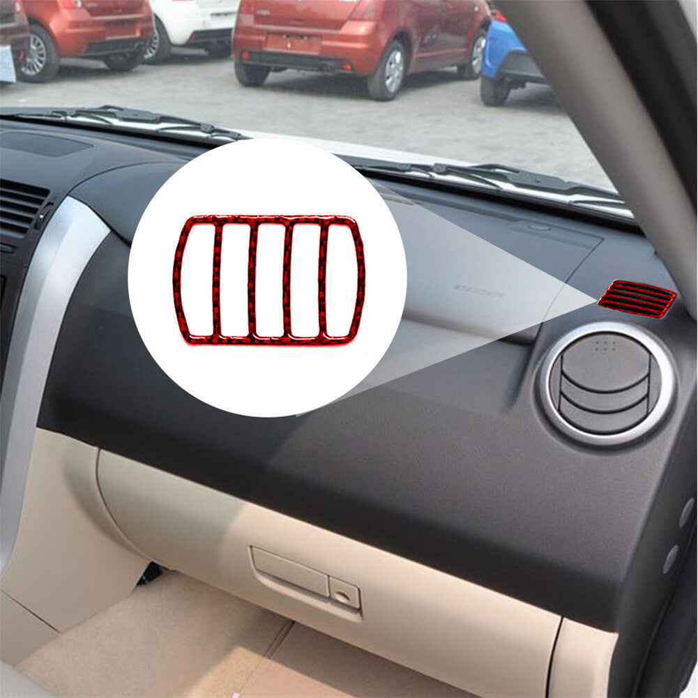 Carbon Fiber Passenger Defogger Vent Cover Trim for Suzuki Grand Vitara 2006-13