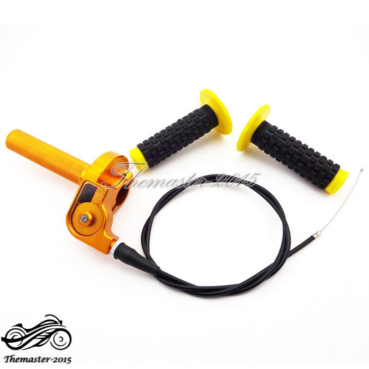 CNC Aluminum Twist Throttle Grips Cable for Suzuki RM 80 85 125 250 Dirt Bike Q