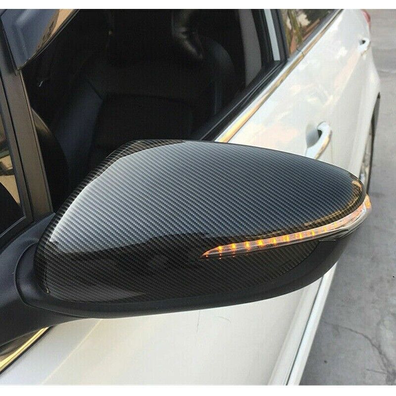2X ABS Carbon Fiber Rear View Side Mirror Cover Replace for Kia Forte K3 14-2018