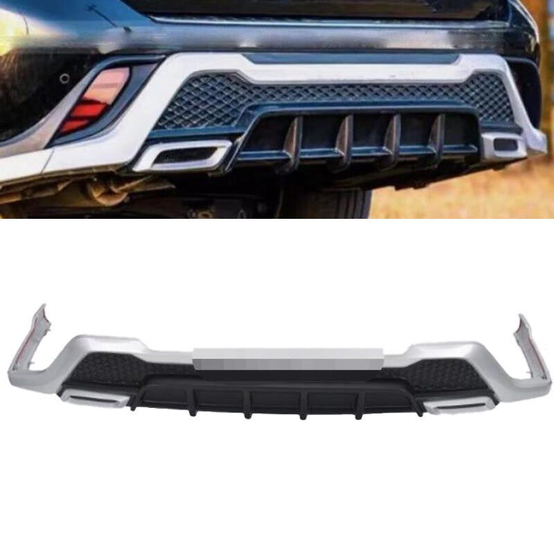 For 2022-2023 for Toyota Highlander Rear Bumper Diffuser Lip Body Kit Gloss Black