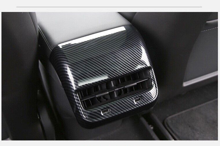 Carbon Fiber Rear for Seat Air Vent Outlet Cover for Tesla for Model Y Car Accessories