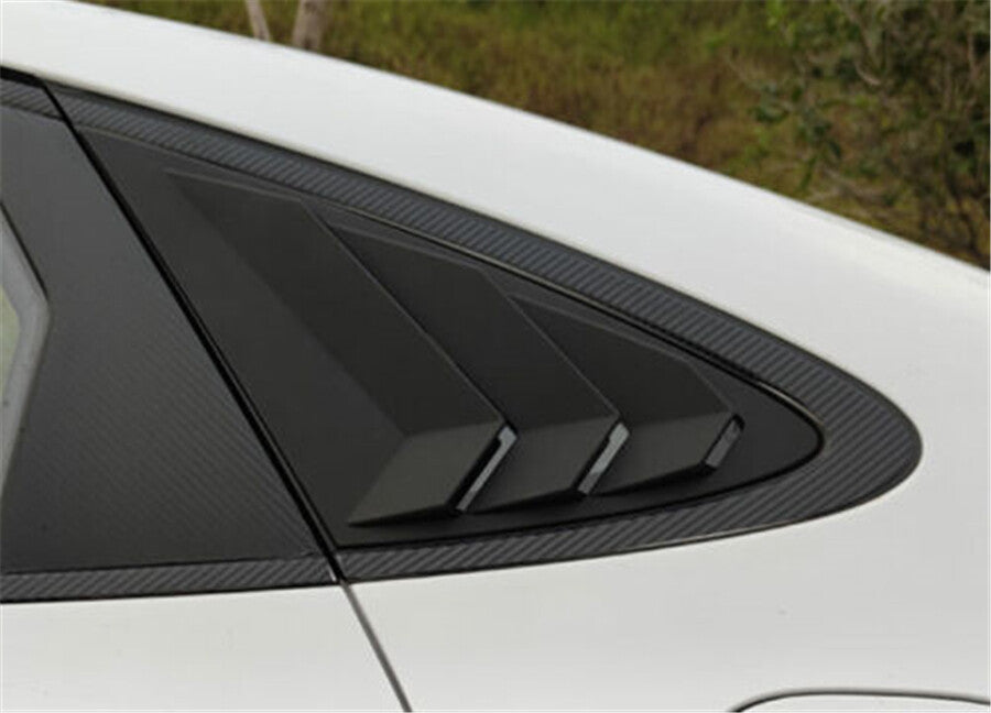 Pair Rear Side Vent Window Louver Cover Matte Black For 2020-2023 for Hyundai Sonata