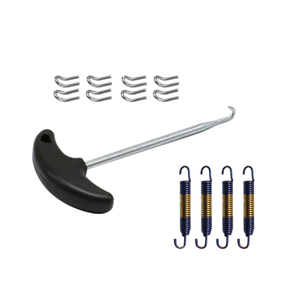 Exhaust Pipe Muffler Mounting Springs Hooks Set Link Stainless Steel Full Color