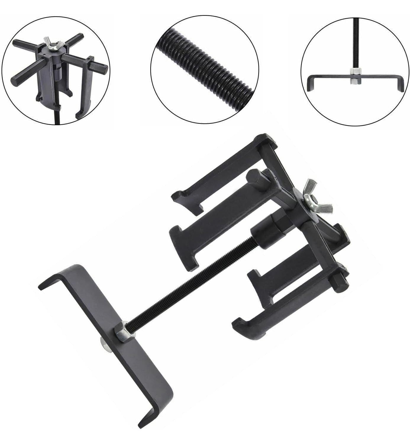 Automatic transmission clutch piston spring compressor removal and installation tool kit