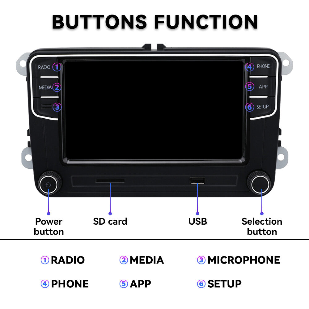 7 RCD780 Pro RCD360 RCD330 Android Auto CarPlay F¨¹r for VW for Jetta for Tiguan MIB Radio