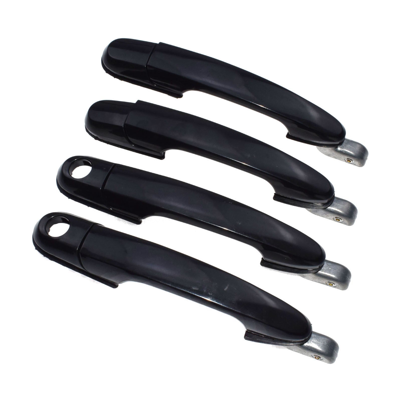 New black exterior door handle 4 piece set for 05-09 for Hyundai for Tucson - v