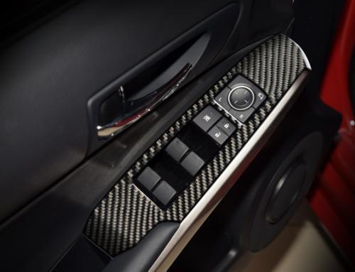 Real Carbon Fiber Window Switch Button Garnish Trim for Lexus IS 2013-22 300 350