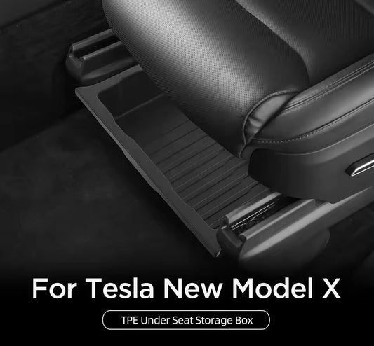 for Tesla Model X 2023 2024 Under for Seat Storage Box Drawer Type Tray Organizer