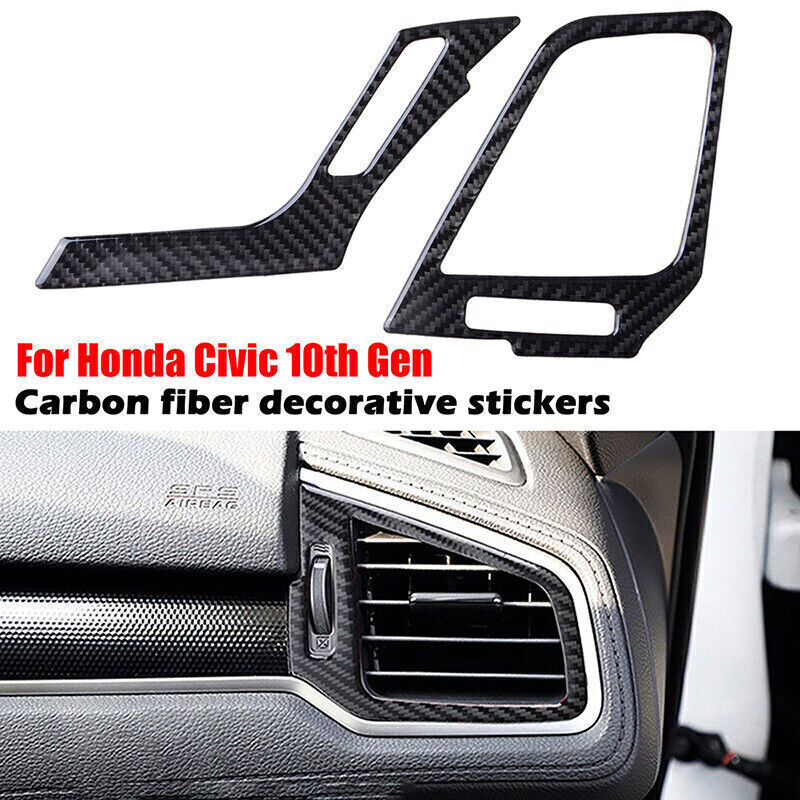 Carbon Fiber Look Car Interior Frame Trim Cover for Honda 10th Gen for Civic 16-2021