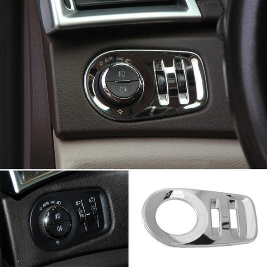 for Cadillac SRX 2010-2016 Steel Chrome Headlight Switch Adjust Control Frame