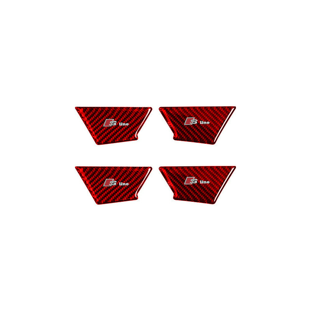 Red Carbon Fiber Interior Steering Wheel Cover Trim for Subaru Forester 2009-13 v
