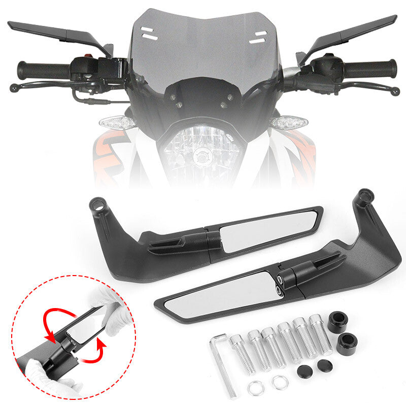 Motorcycle Fixed Wing Rear View Mirrors for Yamaha MT01 MT03 MT07 MT09 MT10 MT15