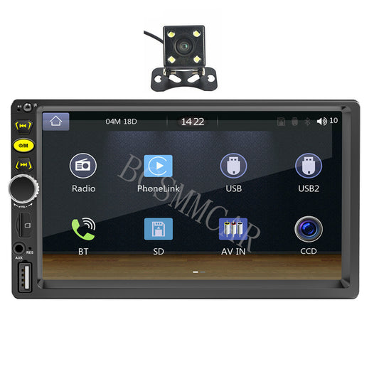 Car MP5 Player Stereo Radio Touch Screen For Carplay Android Auto W/Free Camera