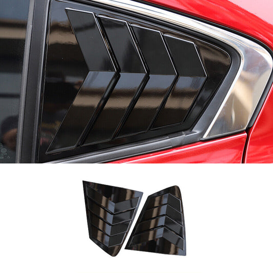 Fit for Mazda 3 Sedan 2019-2020 Glossy Black Side Vent Window Scoop Louver Trim