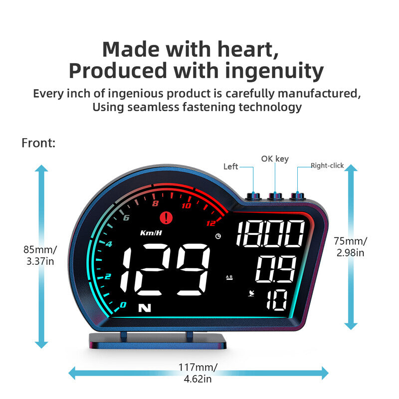 Car Auto Digital GPS Speedometer HUD Head Up Display MPH Overspeed Alarm Parts v