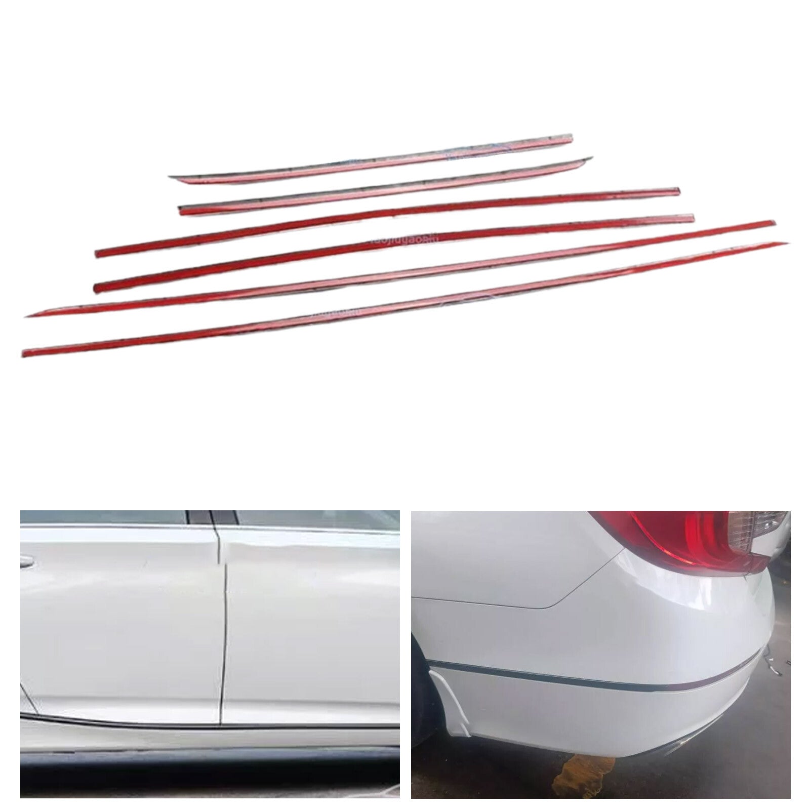 6-piece Gloss Black Side Door Body Cover Trim for Honda Accord 2018-2022