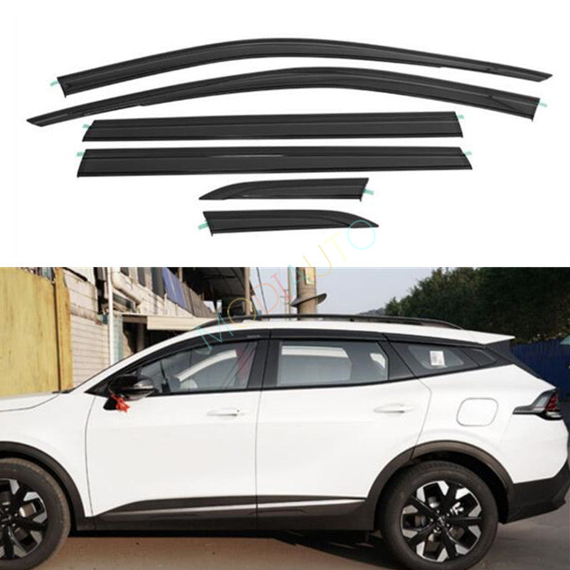 2023-2024 for Kia 6x Black side Window Visor Vent Shades Sun Rain Guard n