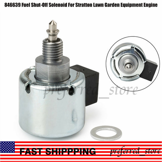 Fuel shut-off solenoid valve for Briggs & Stratton lawn and garden equipment engine 846639- v