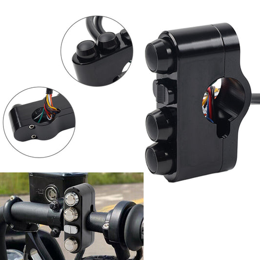 1 Handlebar Control Switches w/ Wiring Harness CNC Fit for Harley Dyna Sportster