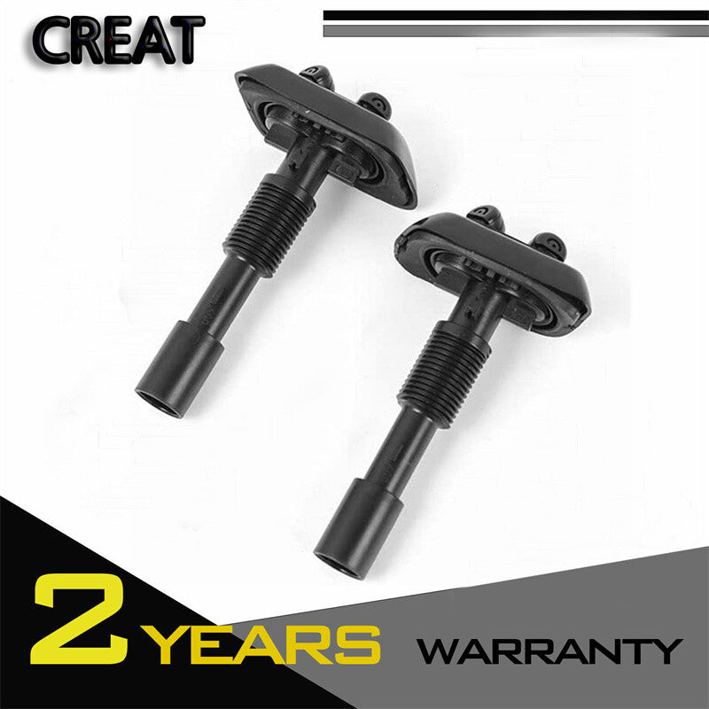1Pair New Left Right Black Headlight Washer Nozzles for 740iL 750iL for BMW E38