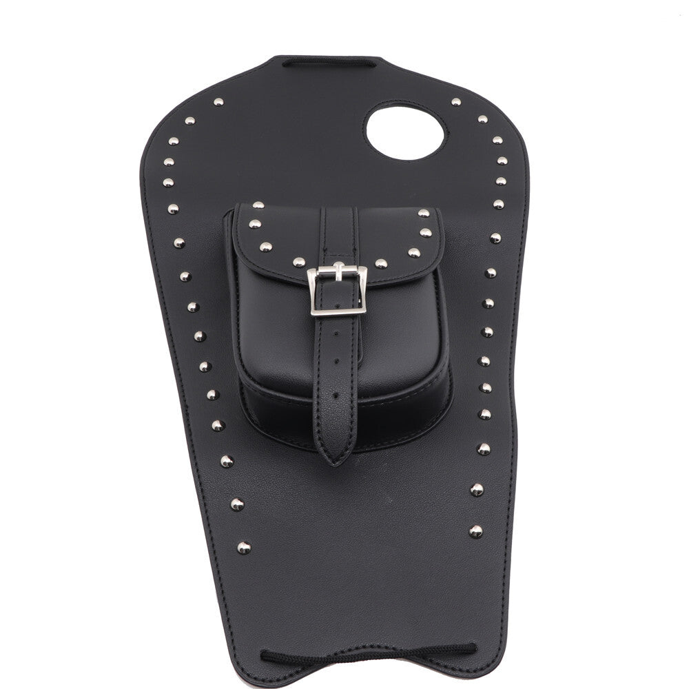 Black PU Leather Tank Cap Panel Cover Bag for Honda Shadow VT1100C C1 1987-1996 Q