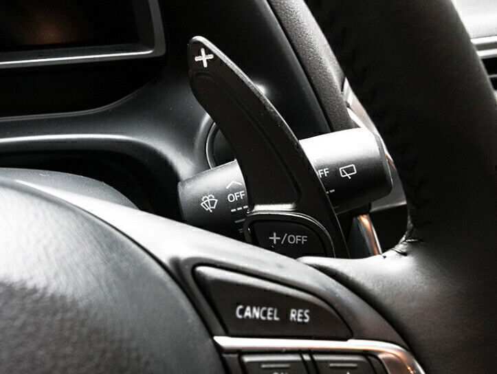 for Mazda CX-5 17-2024 Black Alloy Inner Steering Wheel Shifter Paddle Extension