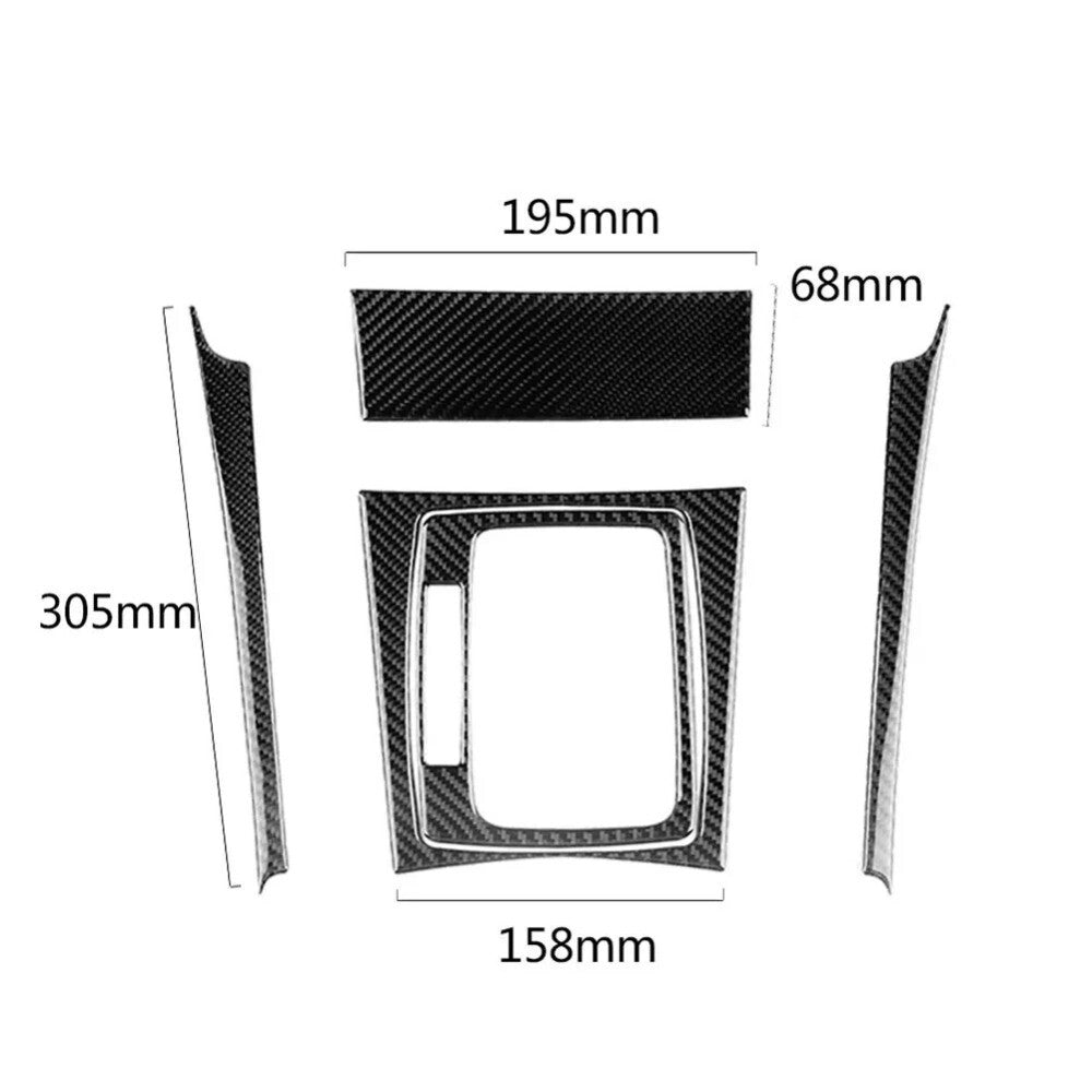 Carbon Fiber Gear Shift Panel Trim Set For C-Class W204 07-2013 n