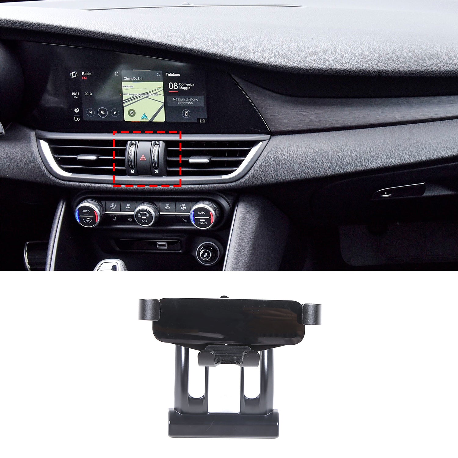 Stan Car Vent Mount Cradle Phone Holder for Alfa Romeo Giulia 2017-2022 n
