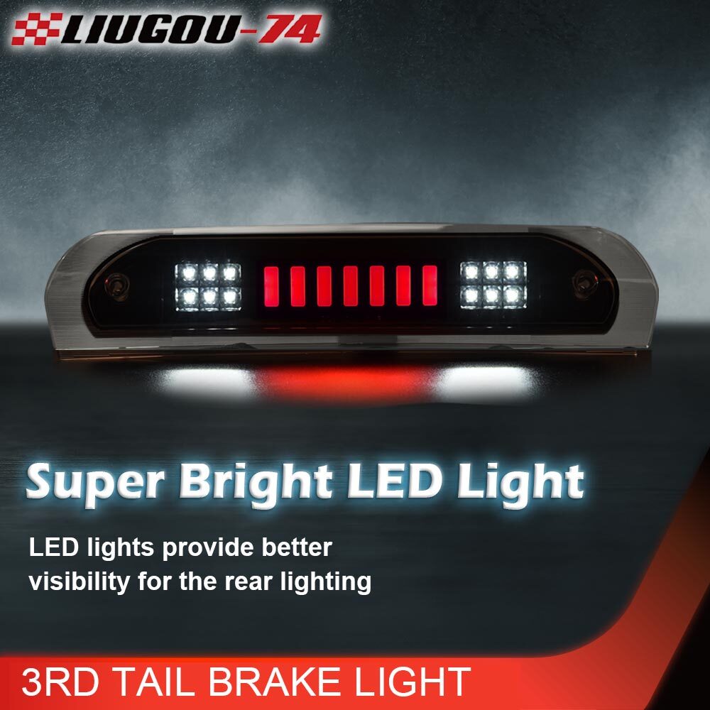 LED third tail brake light cargo light chrome shell suitable for 02-09 for Dodge for Ram 1500- v