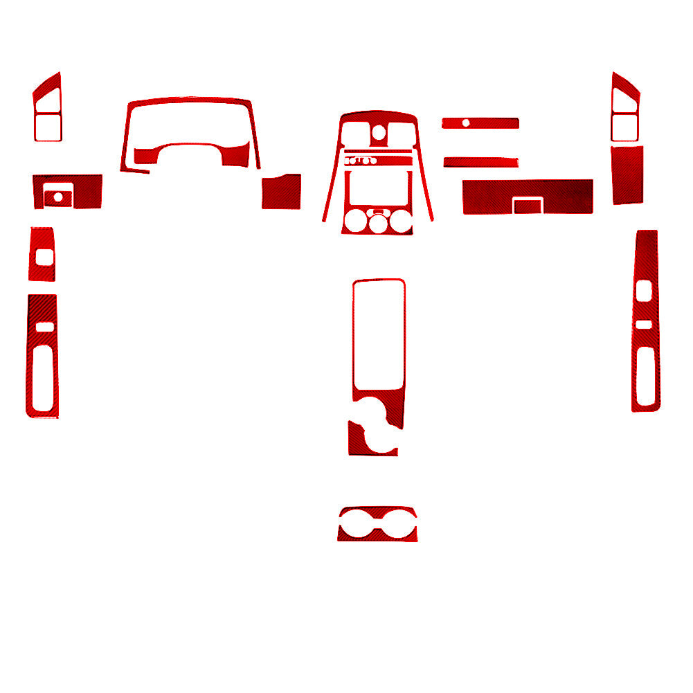 24X Red Carbon Fiber 2DR Dash Cover Trim Kit For Colorado 2004-12/ for Canyon 2005-12