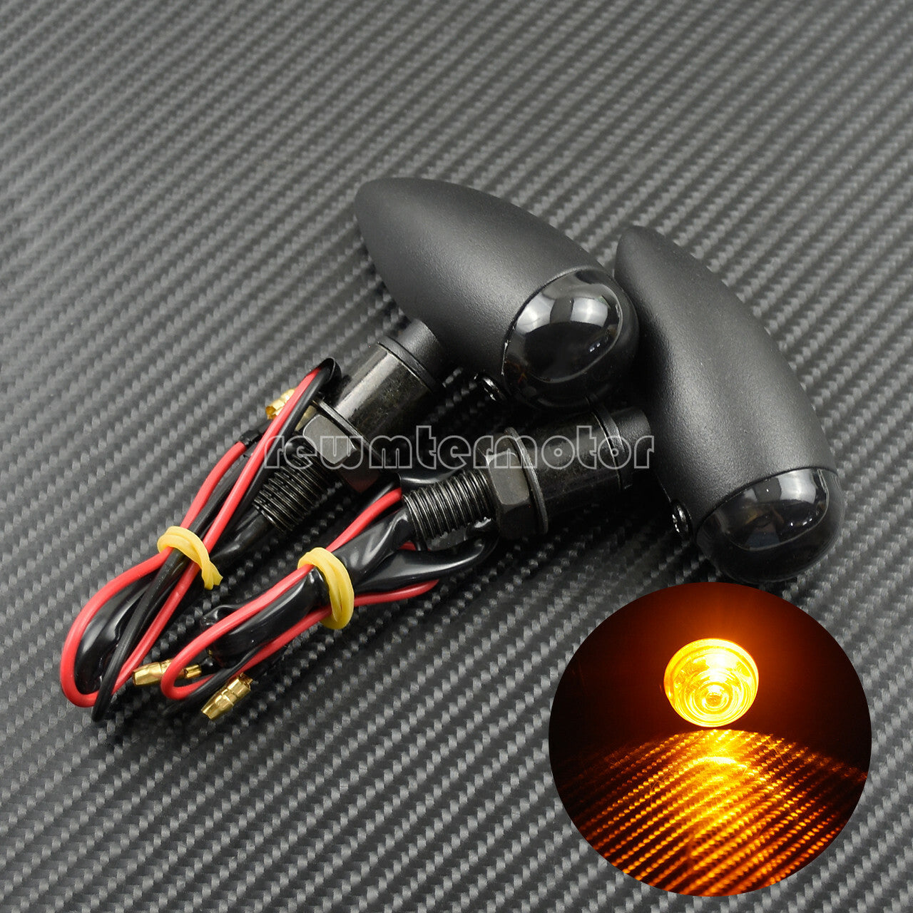 2X Turn Signal Indicator Flasher Light Fit for Harley 883 Bobber Chopper Matte Q