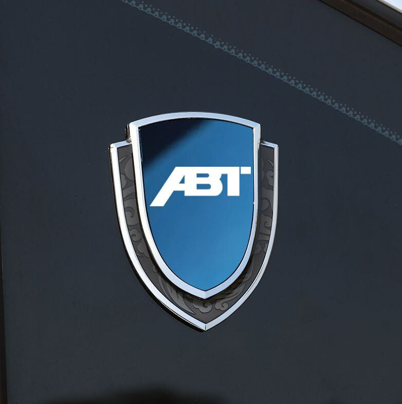Car Side Fender Rear Trunk Badge Sticker Silver Metallic 3D for - v