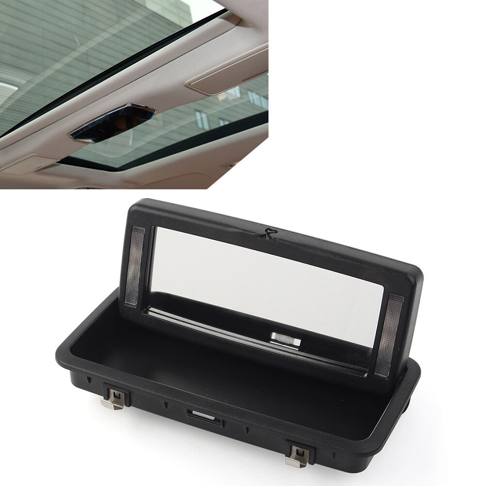 Black Car Sun Visor Vanity Mirror Interior Mirror w/Lights for Jaguar XJ 2010-19