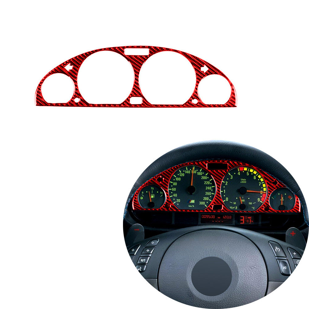 Red carbon fiber musical instrument interior sticker decoration for BMW 3 Series E46 1998-05