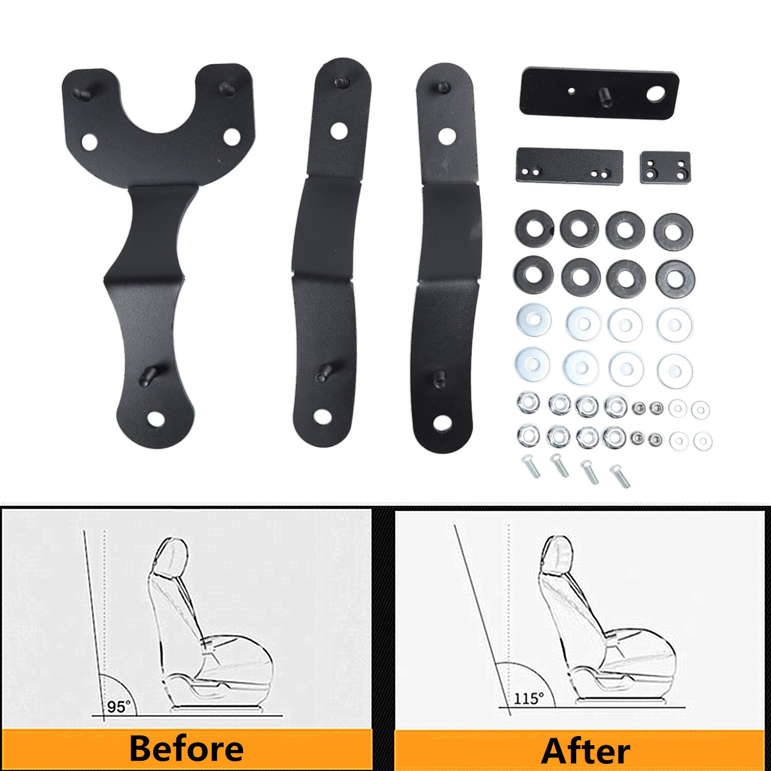 Rear for Seat Recline Kit  for ford  F150 2015-2020 for Seat Risers Adjustment Bracket