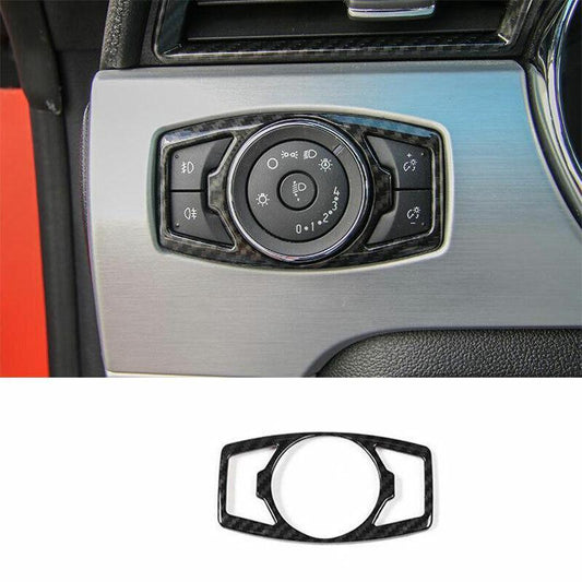 for Ford for Mustang 2015-2022 Carbon Fiber Function Control Button Frame Trim 1PCS