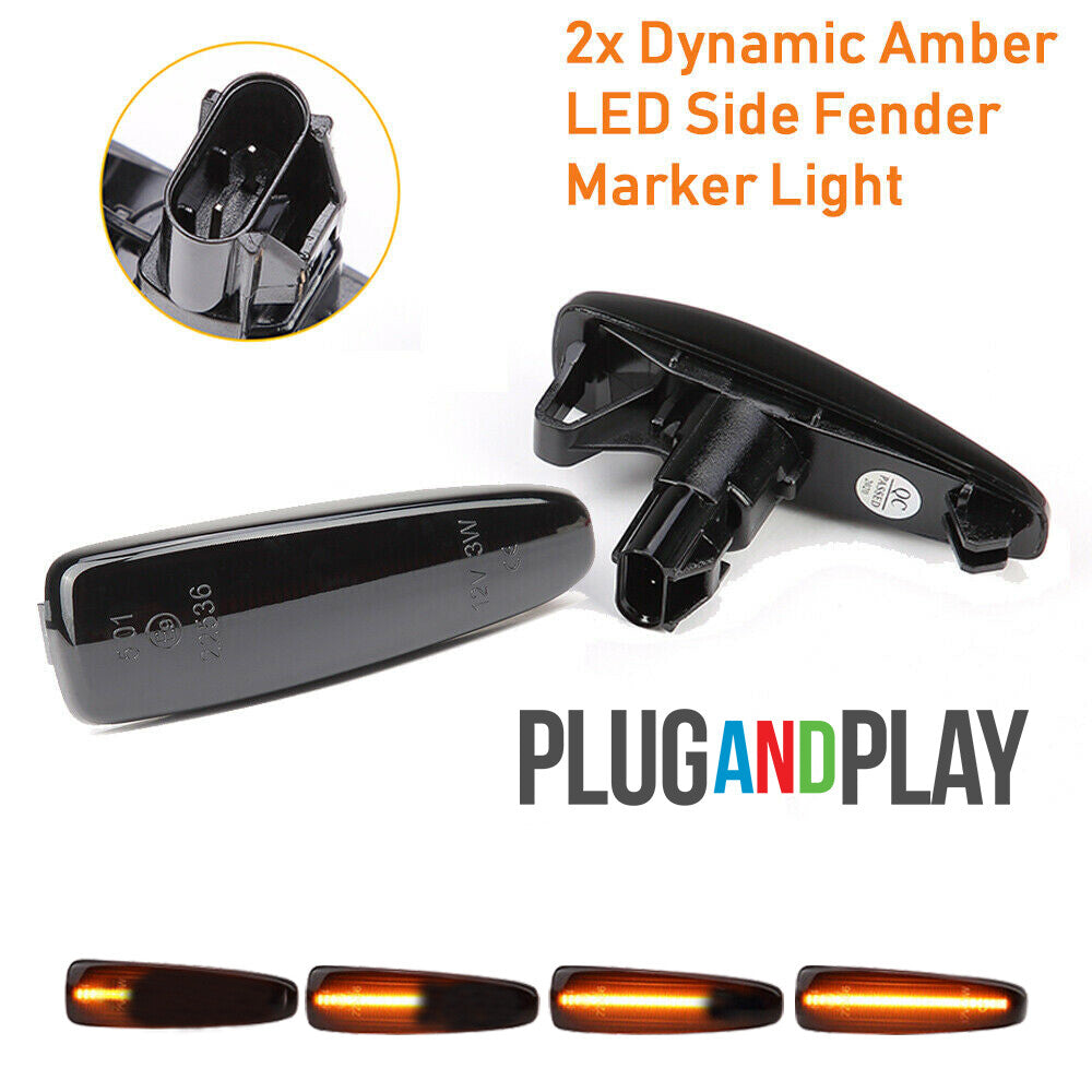 Sequential LED side marker flashing lights suitable for Lancer Evo X Mirage- v