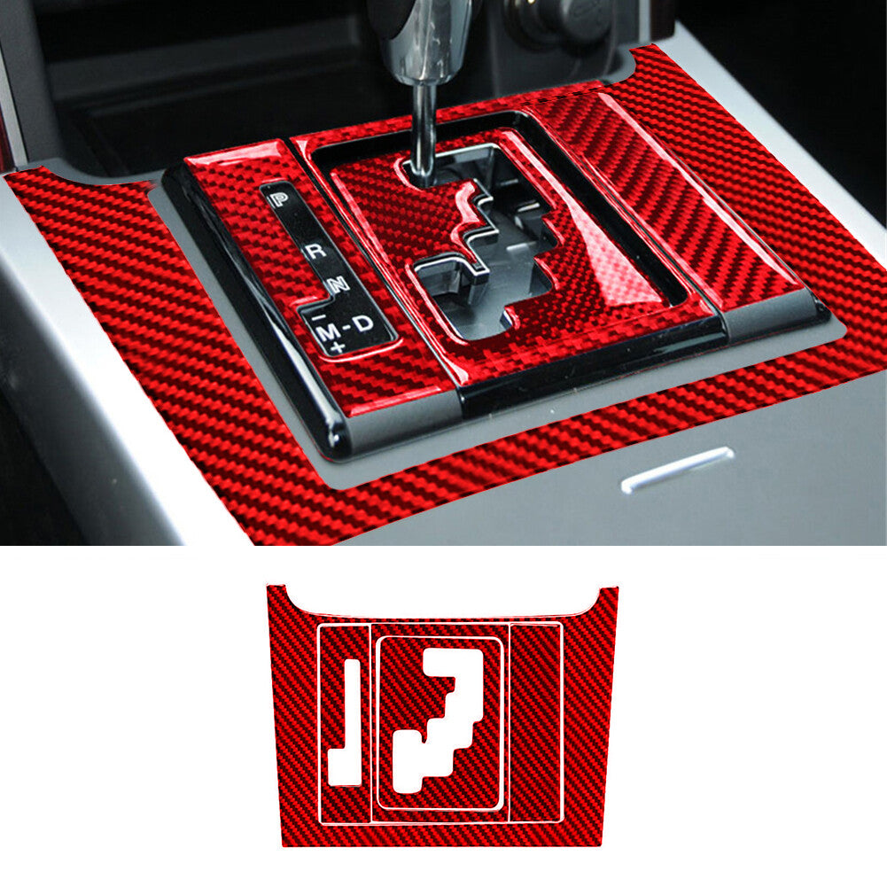 Red Carbon Fiber Center Control Outer Trim Cover For COBALT 2005-2010 v