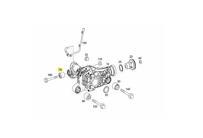 Bushing Differential Mount for Mercedes W164 W166 GLE250 GL350 GLS500 ML350 v