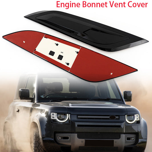 American-made Bonnet engine vent cover, gloss black, suitable for Land Rover for Defender 110 90 130 2020+ Q