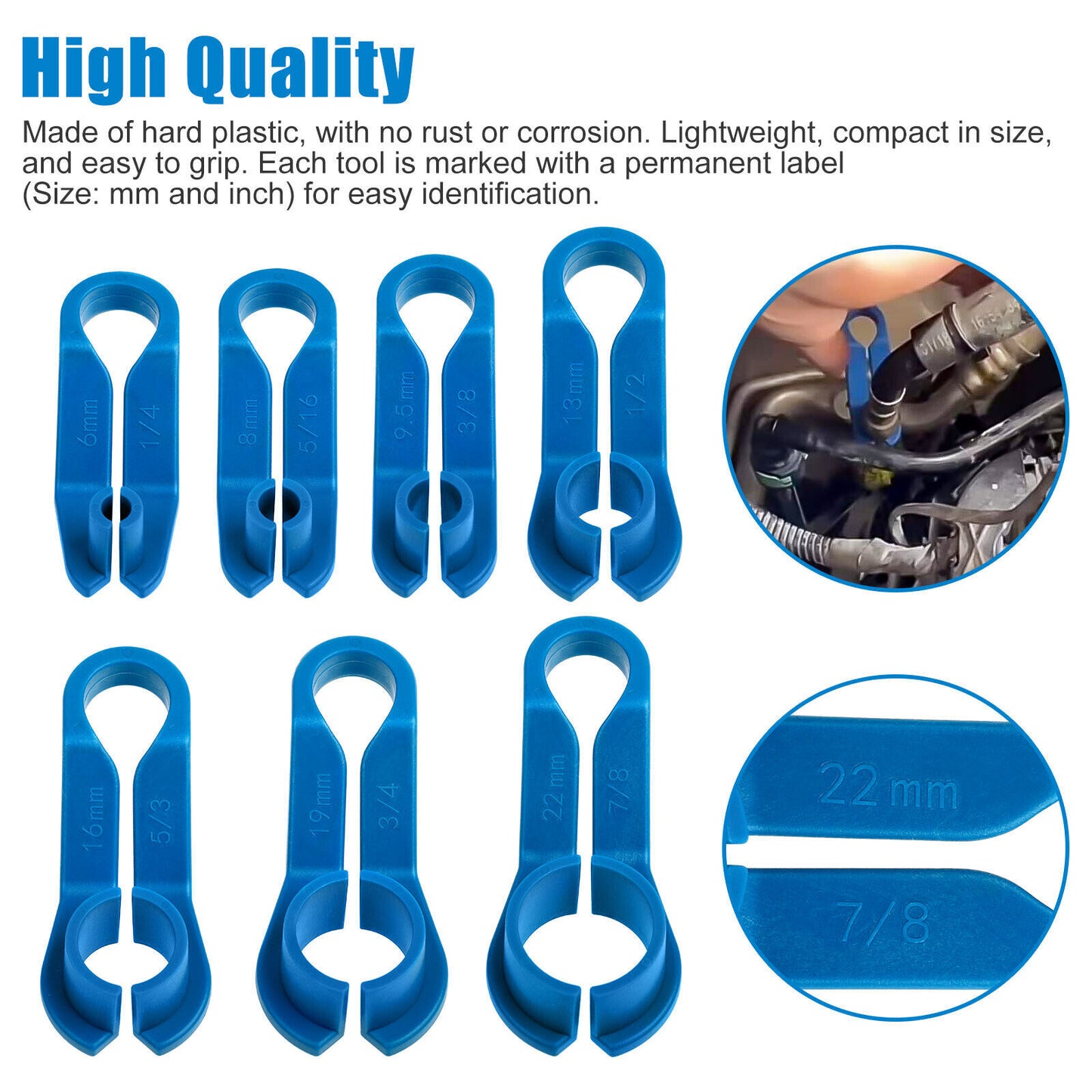 16PCS AC Disconnect Fuel Line Car Removal Tools Kits Quick Disconnect Tool Set Q
