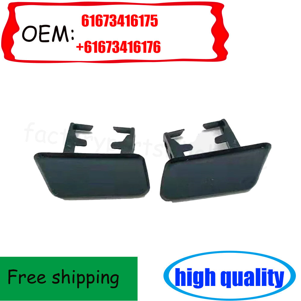2-Piece Set of Right and Left Headlight Washer Nozzle Covers for X3 E83 2004-10 61673416175- n